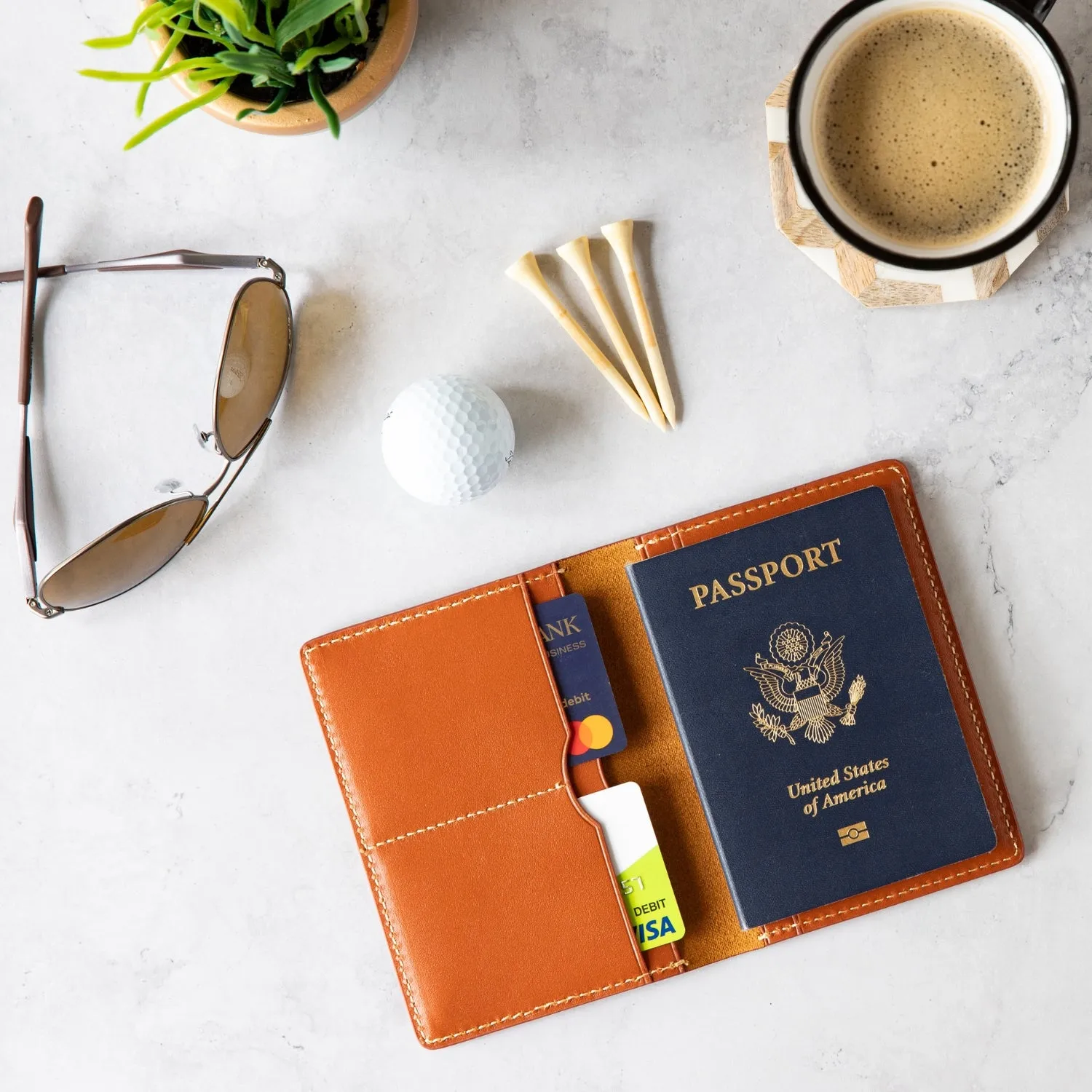 The Decent Living Leather Passport Holder Wallet