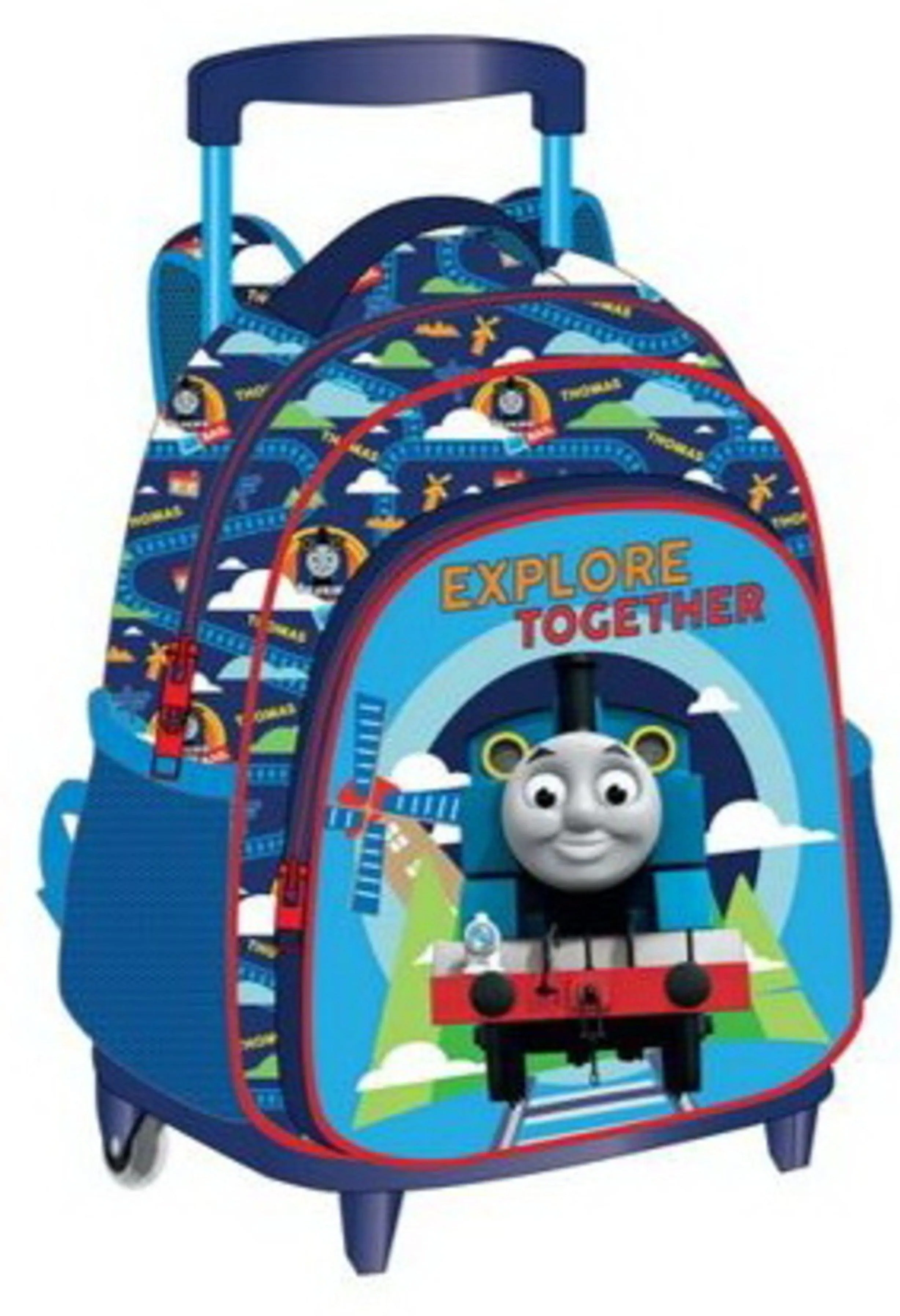 Thomas The Tank Engine - Explore Together - Wheeled Trolley Backpack