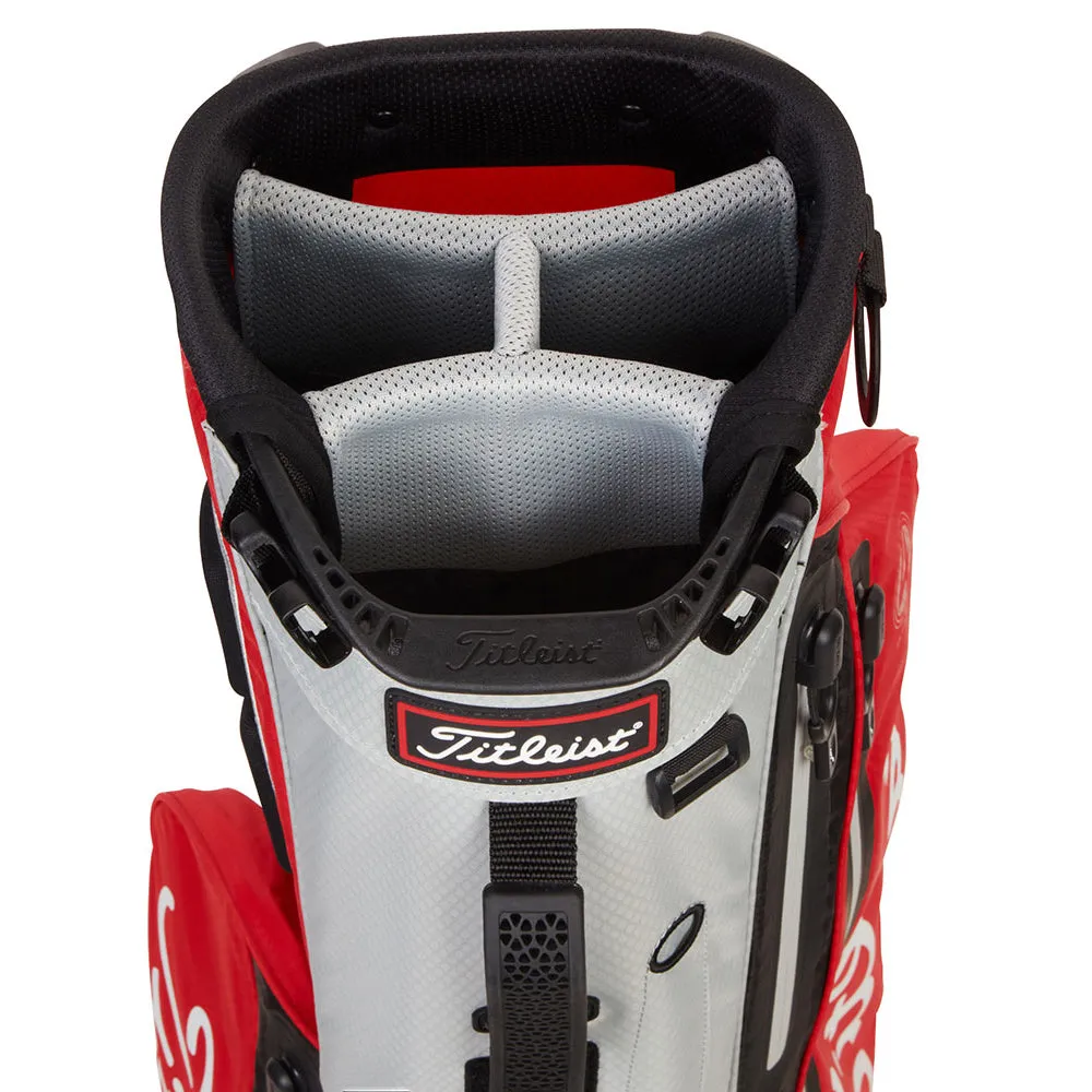 Titleist Player 4 StaDry Waterproof Stand Bag - Red/Grey/Black