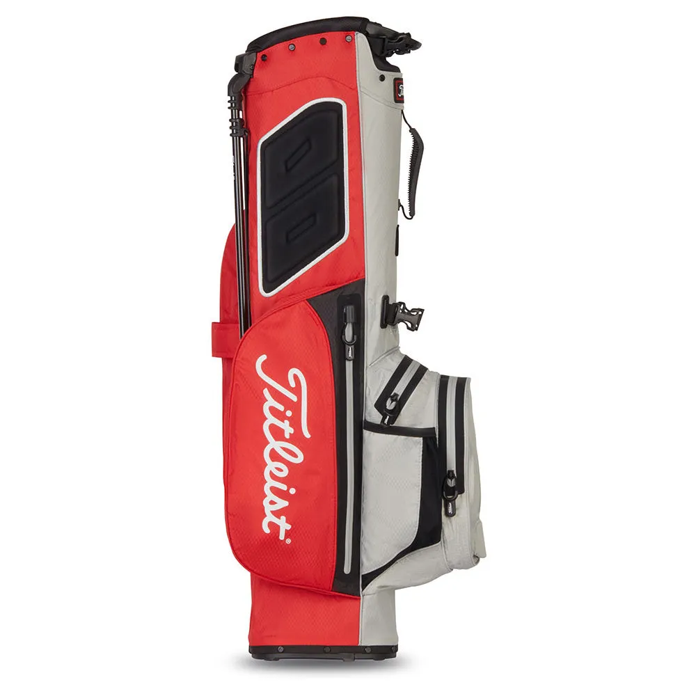 Titleist Player 4 StaDry Waterproof Stand Bag - Red/Grey/Black