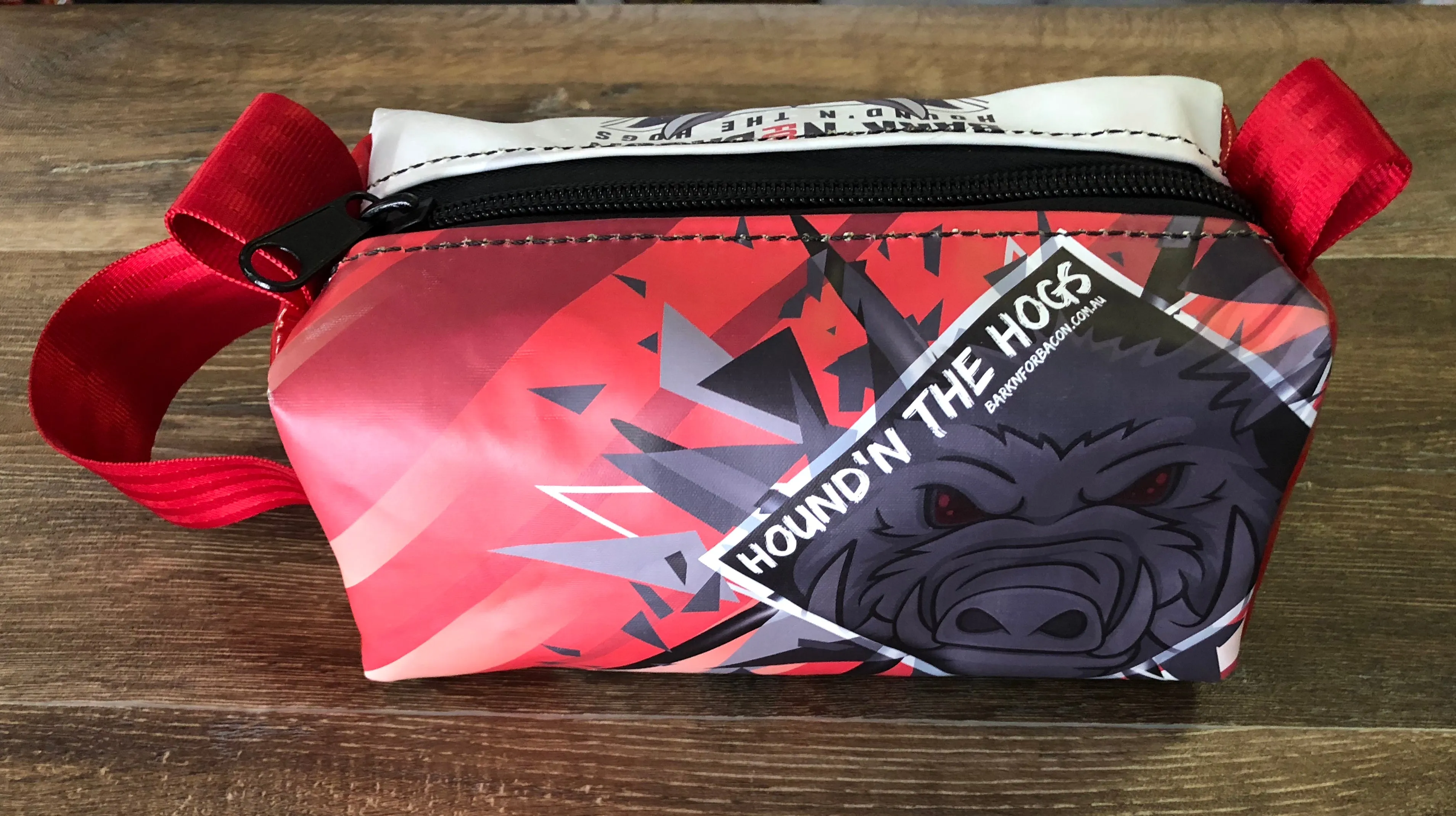 Toiletry Bag with Hound 'N the Hogs Print