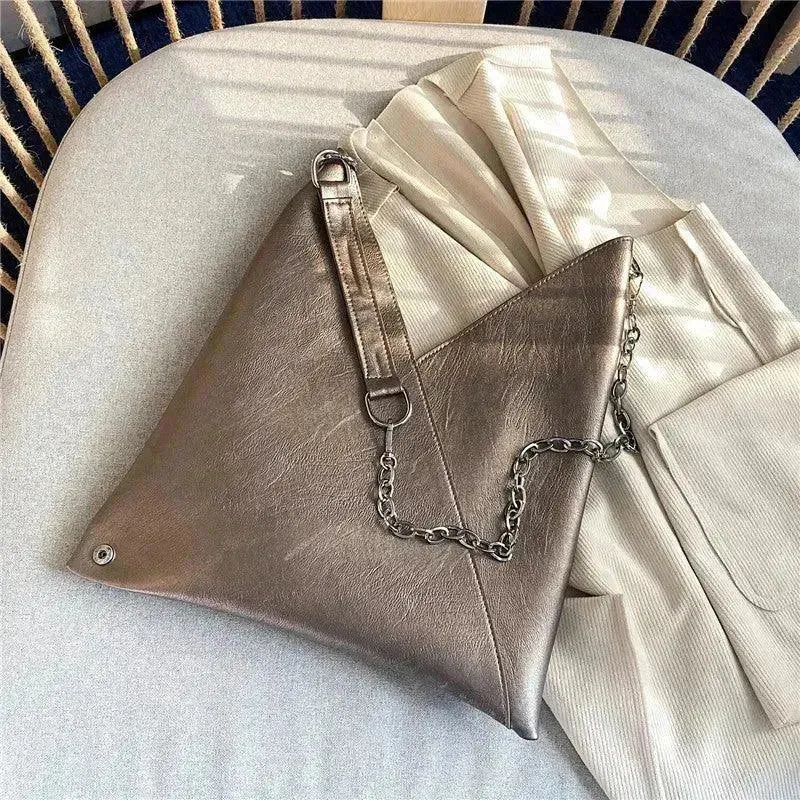 Trendy Casual Pleated Chain Zipper Women Handbag