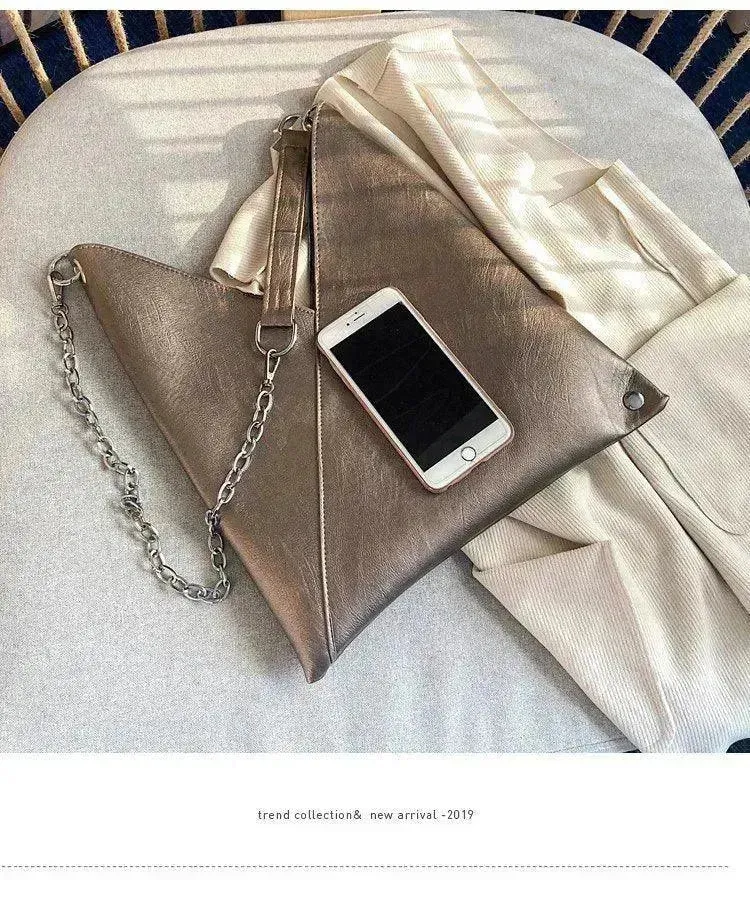 Trendy Casual Pleated Chain Zipper Women Handbag