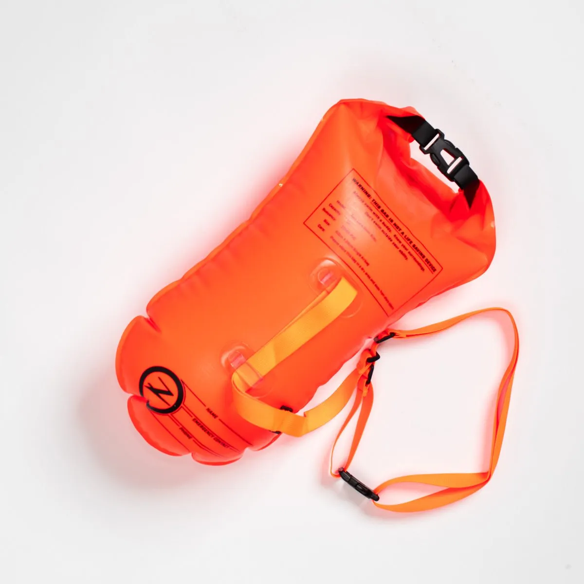 Ultra Swim Safety Buoy & Dry Bag - Neon Orange