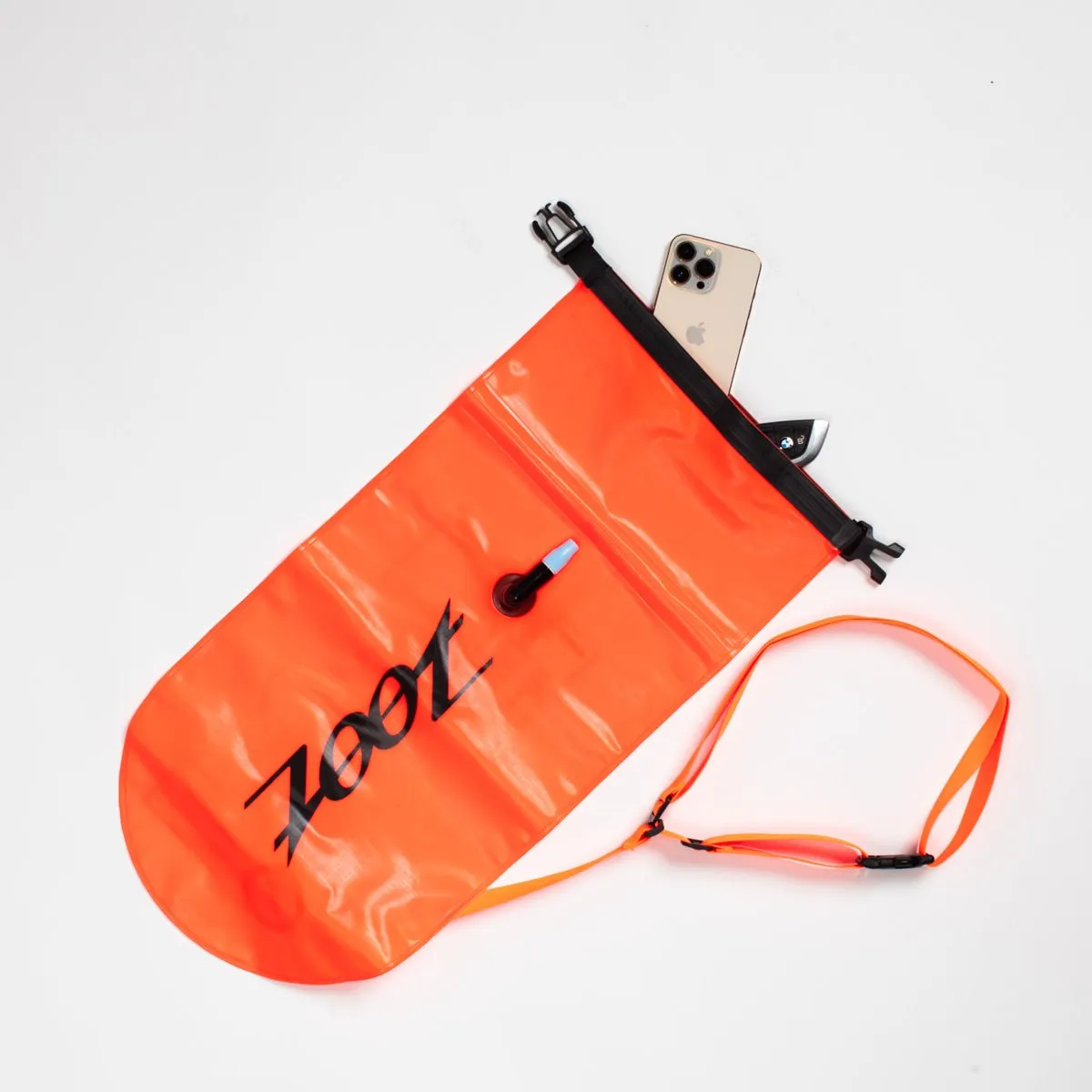 Ultra Swim Safety Buoy & Dry Bag - Neon Orange