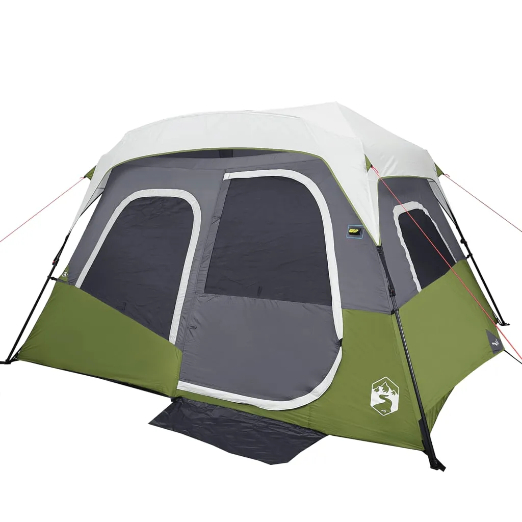 vidaXL Family Tent with LED 6-Person Light Blue Quick Release