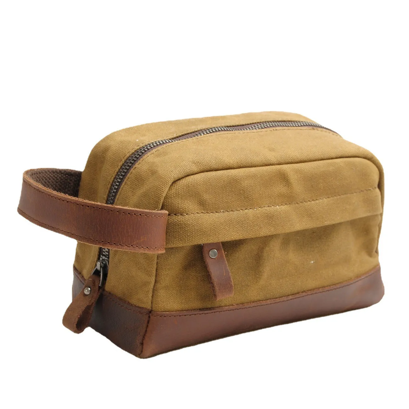 Vintage Waxed Canvas Toiletry Bag for Men 9138