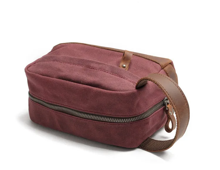 Vintage Waxed Canvas Toiletry Bag for Men 9138