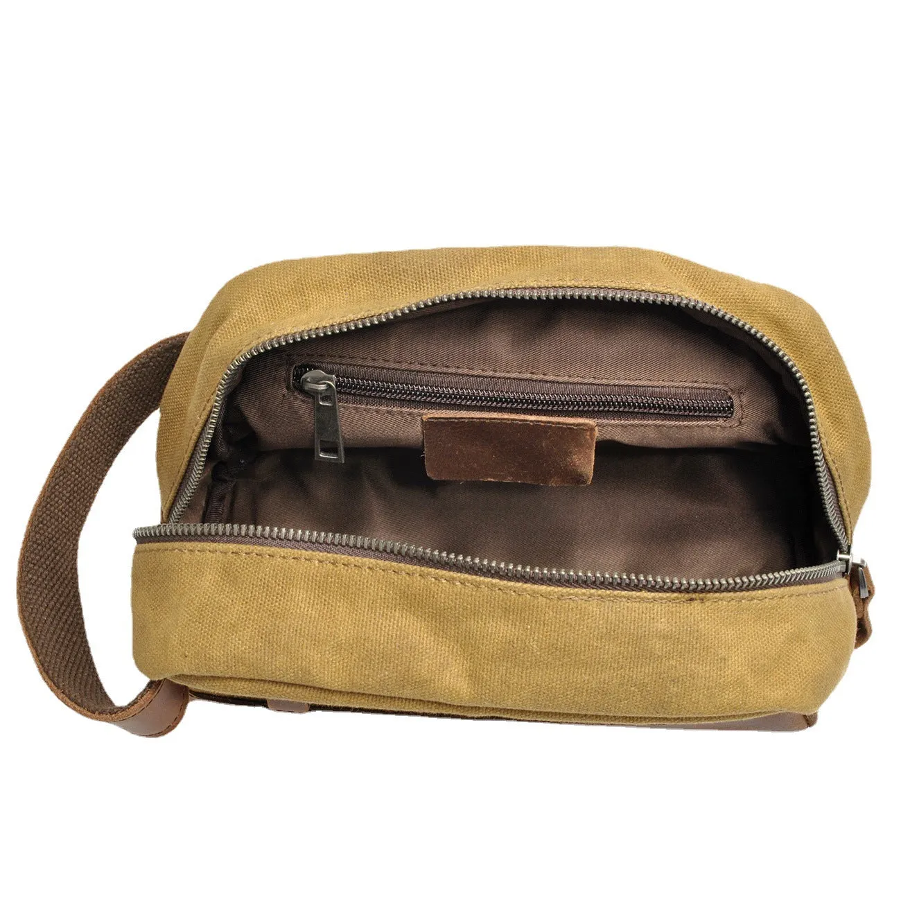 Vintage Waxed Canvas Toiletry Bag for Men 9138