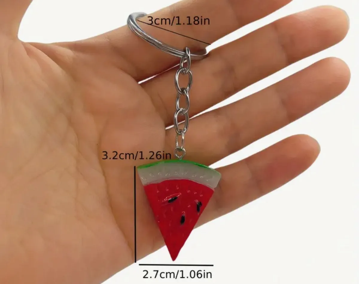 Watermelon slice Keyring