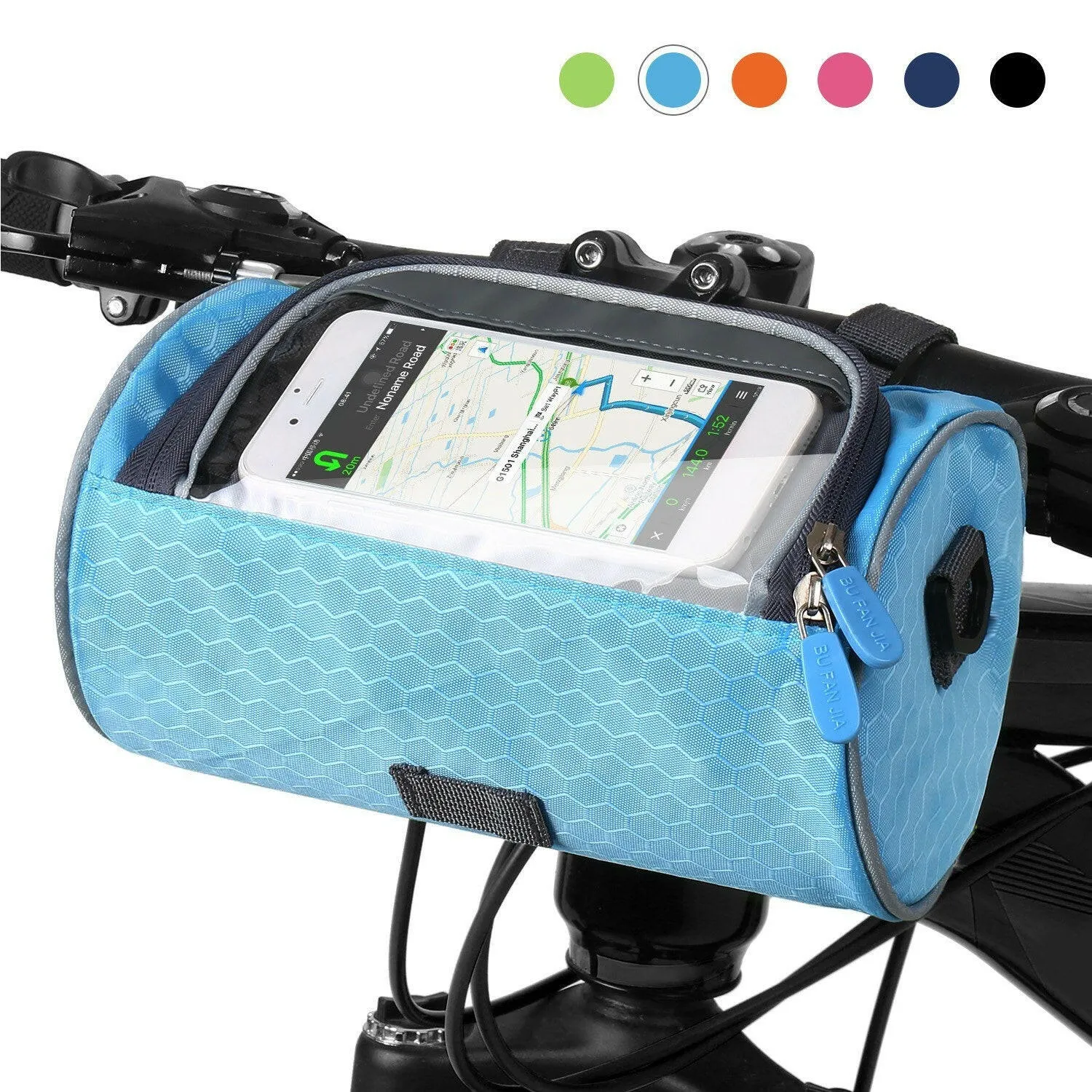 Waterproof Bike Handlebar Bag Bicycle Front Bag Touchscreen Phone Holder Bag Pack Shoulder Bag MTB Cycling Storage Bag Pannier