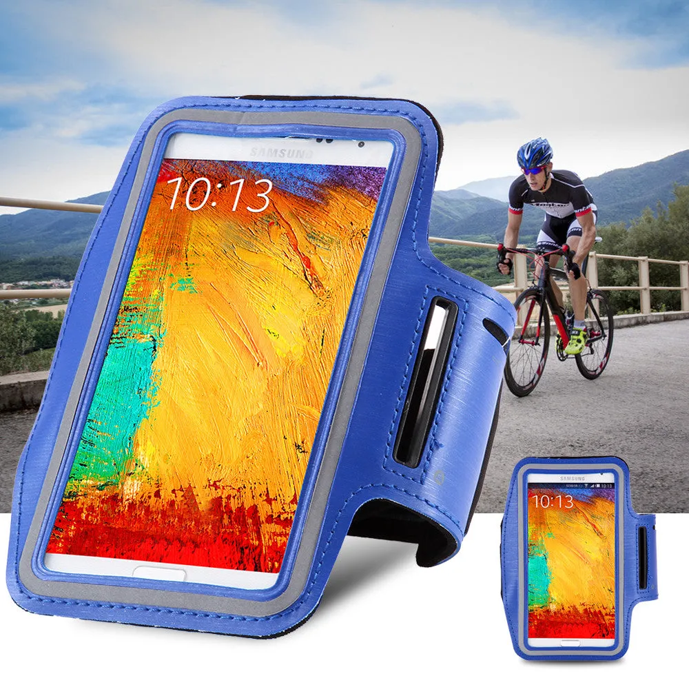 Waterproof Genernal Style PU Leather Case For Samsung Galaxy Note 1 2 3 4 N9100 Running Arm Band For Note4 smartphone case