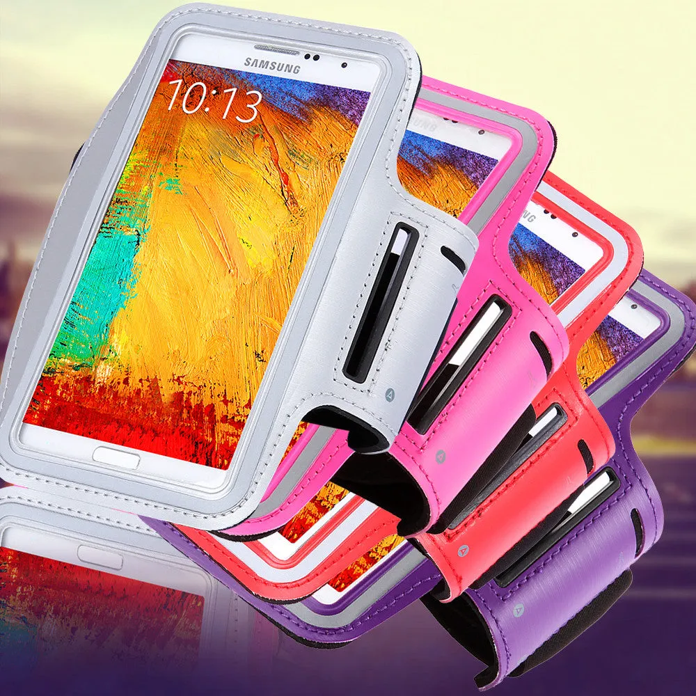 Waterproof Genernal Style PU Leather Case For Samsung Galaxy Note 1 2 3 4 N9100 Running Arm Band For Note4 smartphone case