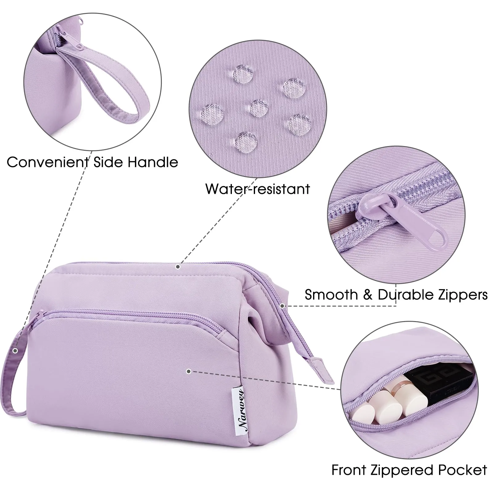 Wide-open Toiletry Make up Bag