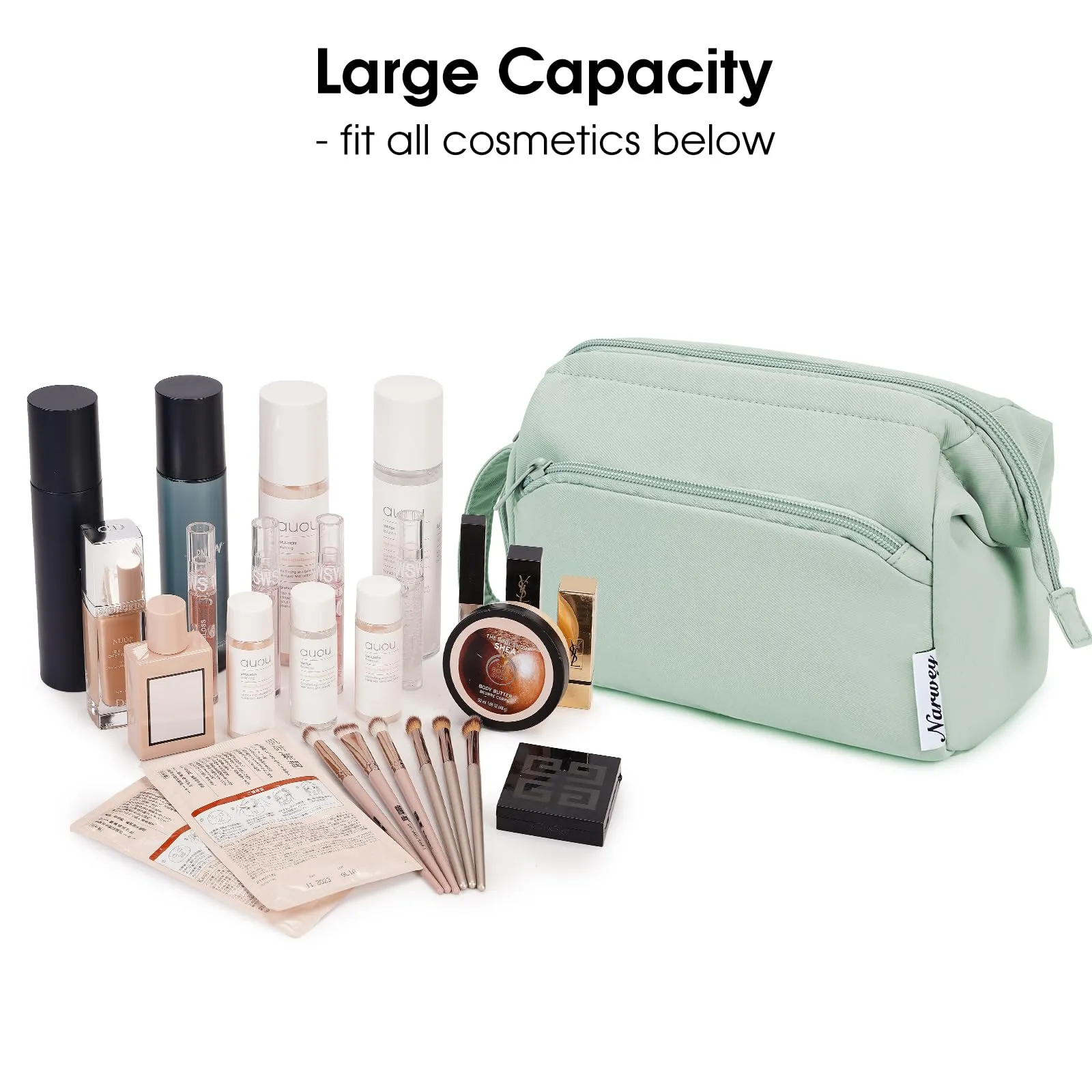 Wide-open Toiletry Make up Bag