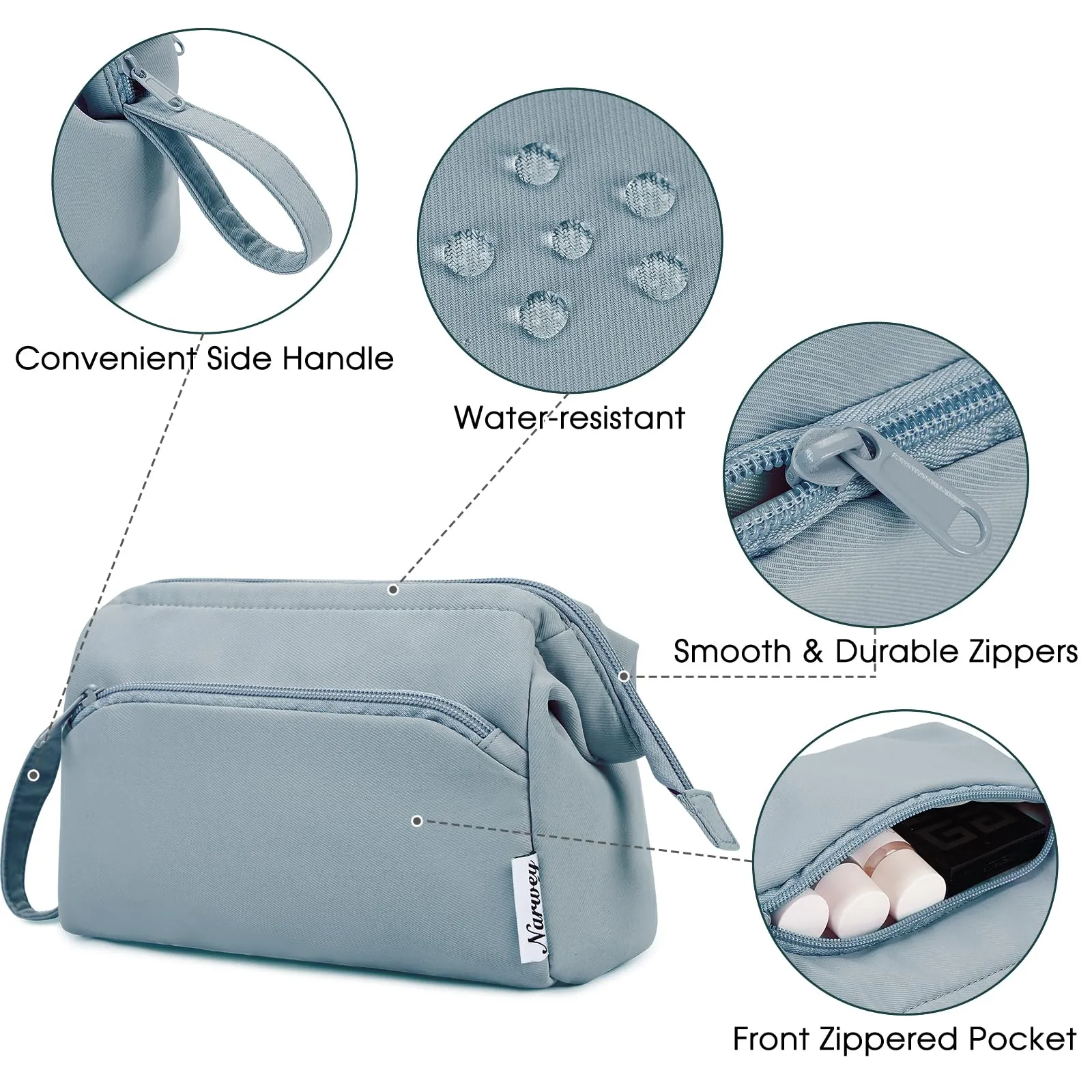 Wide-open Toiletry Make up Bag