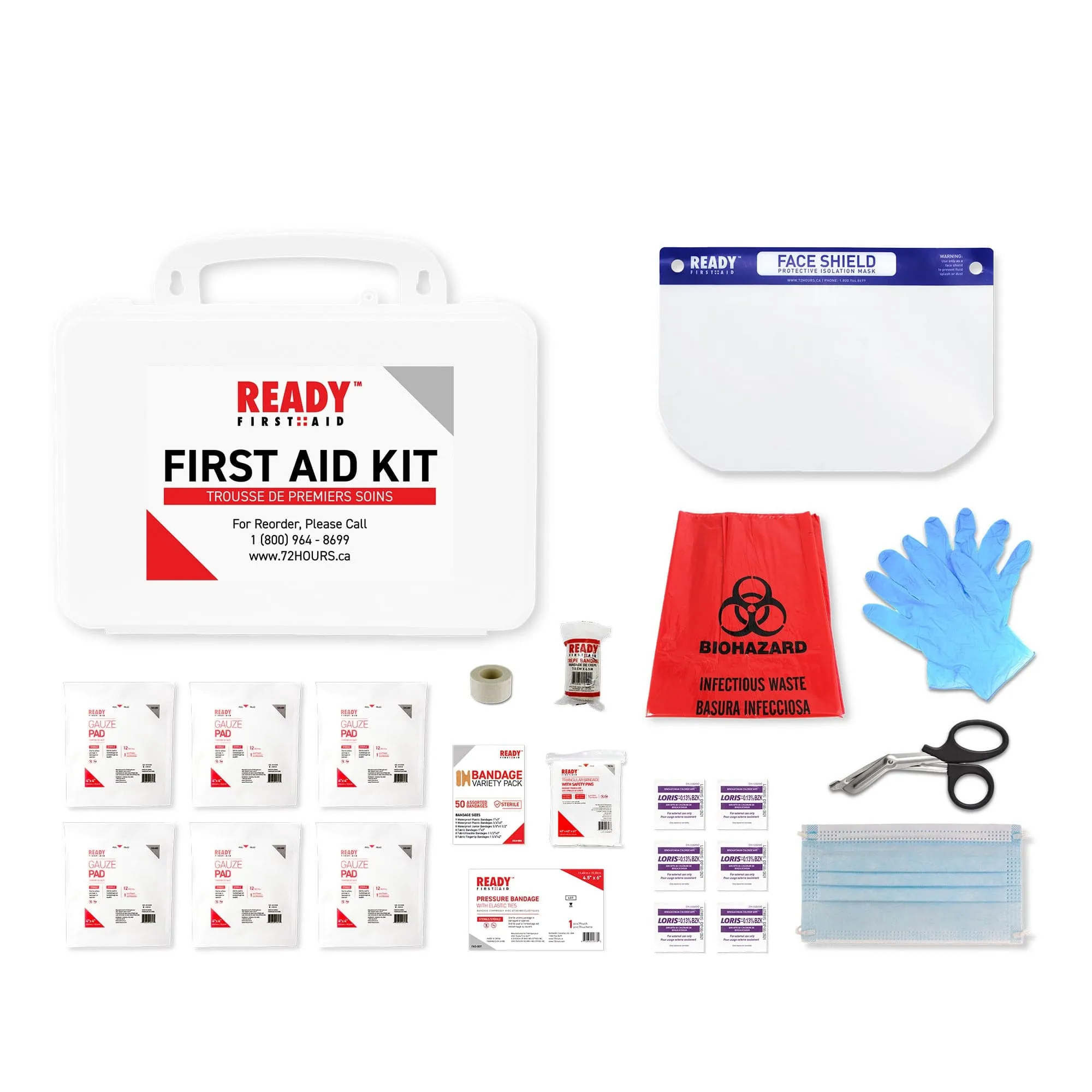 WorkSafeBC BC Basic First Aid Kit with Plastic Box