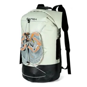 XINDA XD-BAG19 IPX7 Waterproof Outdoor Stream Tracing Backpack Diving Bag, Color: Light Gray-16L